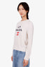 Pre-Loved Chanel™ 2019 Runway Cream Cashmere 'La Pausa CC Logo' Crewneck Sweater Size 40