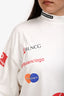 Balenciaga White 'Top-League' Racing Crewneck T-Shirt Size 3