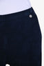 Pre-loved Chanel™ Navy Suede High-Rise Leggings Size 34