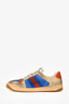 Gucci White/Blue/Orange Web Accent Screener Sneakers Size 10