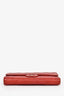 Pre-loved Chanel™ 2014 Red Quilted Caviar Leather Long Wallet