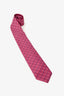 Hermès Pink Silk Horseshoe Graphic Tie Mens