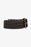 Brunello Cucinelli Brown Bead Embellished Woven Belt Size OS