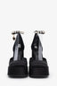 Versace Black Satin Medusa Aevitas Platform Heels Size 38.5