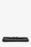 Salvatore Ferragamo Black Leather Bow Detail Continental Wallet