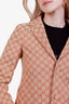 Gucci Brown Cotton Blend GG Monogram Single Breasted Blazer Size 12 Kids