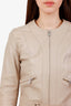 IRO Cream Leather Jacket Size 34