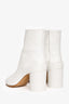 Maison Margiela White Leather Tabi Ankle Boots Size 35