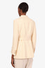 Gucci Cream Wool Belted Jacket Size 40
