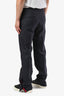 Pantalon à cordon de serrage Gucci bleu marine en jacquard GG taille 46 homme
