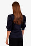 Veronica Beard Blue Cotton Quarter Sleeve Top Size M