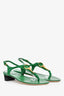 Gucci Green Suede Horsebit Sandals Size 37