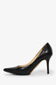 Jimmy Choo Black Croc Embossed Leather Heels Size 38