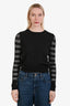 3.1 Phillip Lim Dark Grey Wool Striped Long Sleeve Shirt Size XS