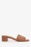 Stuart Weitzman Beige Leather Block Heel Sandals Size 7