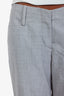 Victoria Beckham Grey Wool Cotton Blend Pants Size 6