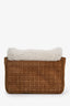 Givenchy Brown Shearling & Suede Logo Shoulder Bag