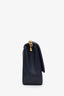 Saint Laurent Navy Leather Medium Vicky Matelasse Shoulder Bag