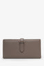 Hermès 2015 Etoupe Epsom Leather Bearn Soufflet Long Wallet