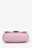 Mini sac Chanel™ d’occasion 2015-16 en cuir d’agneau rose matelassé, rabat Mademoiselle Chic