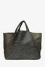 Naghedi Gold/Black Glitter Woven 'St. Barths' Tote Bag with Pouch