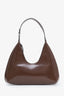 By Far Brown Semi-Patent Leather Amber Shoulder Bag