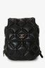 Pre-loved Chanel™ 2016-17 Black Lambskin Large Quilt Chesterfield Backpack