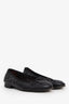 Pre-loved Chanel™ Black Aged Calfskin Quilted CC Cap Toe Ballerina Flats Size 35.5