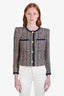 Veronica Beard Blue Trim Multicolour Cotton Blend Tweed Jacket Size 4
