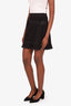 Sandro Black Belted White Stitch Mini Skirt Size 1