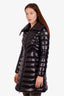 Moncler Black Chevron Down Puffer 'Faucon' Coat Size 00