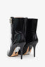 Versace Black Patent Leather Medusa Heeled Boots Size 39