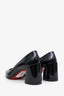 Christian Louboutin Black Patent Leather Round Toe Pumps Size 36