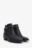 Valentino Black Leather Rockstud Ankle Boots Size 38.5