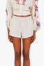 Reformation Beige Linen Shorts Size S