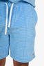 Casablanca Blue Velour Pearl Button Down Short Sleeve Shirt + Short Set Size S Mens