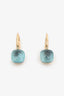 Boucles d’oreilles pendantes Mini Nudo Pomellato en or rose 18 carats et topaze bleue