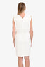 Jean Paul Gaultier Cream Light Rayon Zip Front Midi Dress Size 8
