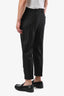 Saint Laurent Black Wool Striped Cuffed Trouser Size 48 Mens