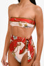 Zimmermann Red/Multicolour Nautical Print 'Scarborough' 2-Piece Bikini Size 0