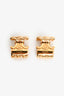 Celine Gold Tone Triomphe Hair Clips