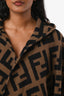 Fendi Zucca Cashmere Poncho One Size
