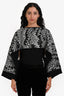Pre-loved Chanel™ 2016 Black/White Wool Cashmere Blend Knit Reversible Cape Top