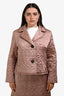 Maison Margiela Rose Bronze Quilted Satin Crop Jacket Size 40