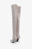 Balenciaga Cream Stretch Over-the-Knee Knife Boots Size 39