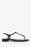 Pre-loved Chanel™ Interlocking CC Logo Leather T-Strap Sandals Size 38
