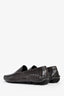 Prada Grey Croc-Embossed Leather Loafers Size 8 Men's