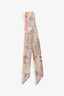 Hermès Pink Multicolour Silk 'Bingata' Twilly Scarf