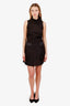 Prada Black Silk Mini Skirt with Pockets Size 40
