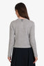 Christian Dior Grey Cashmere Metallic 'La Lune' Sweater Size 6